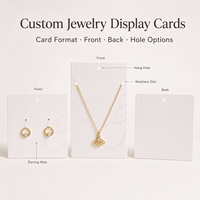 Cartes de présentation de bijoux personnalisées, cartes en carton épais mat blanc pour emballage de marque de bijoux (boucles d'oreilles, colliers)