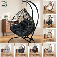 Fauteuils suspendus en rotin pour balcon et jardin, design personnalisé, mobilier d'extérieur, avec support, pour chambre et patio