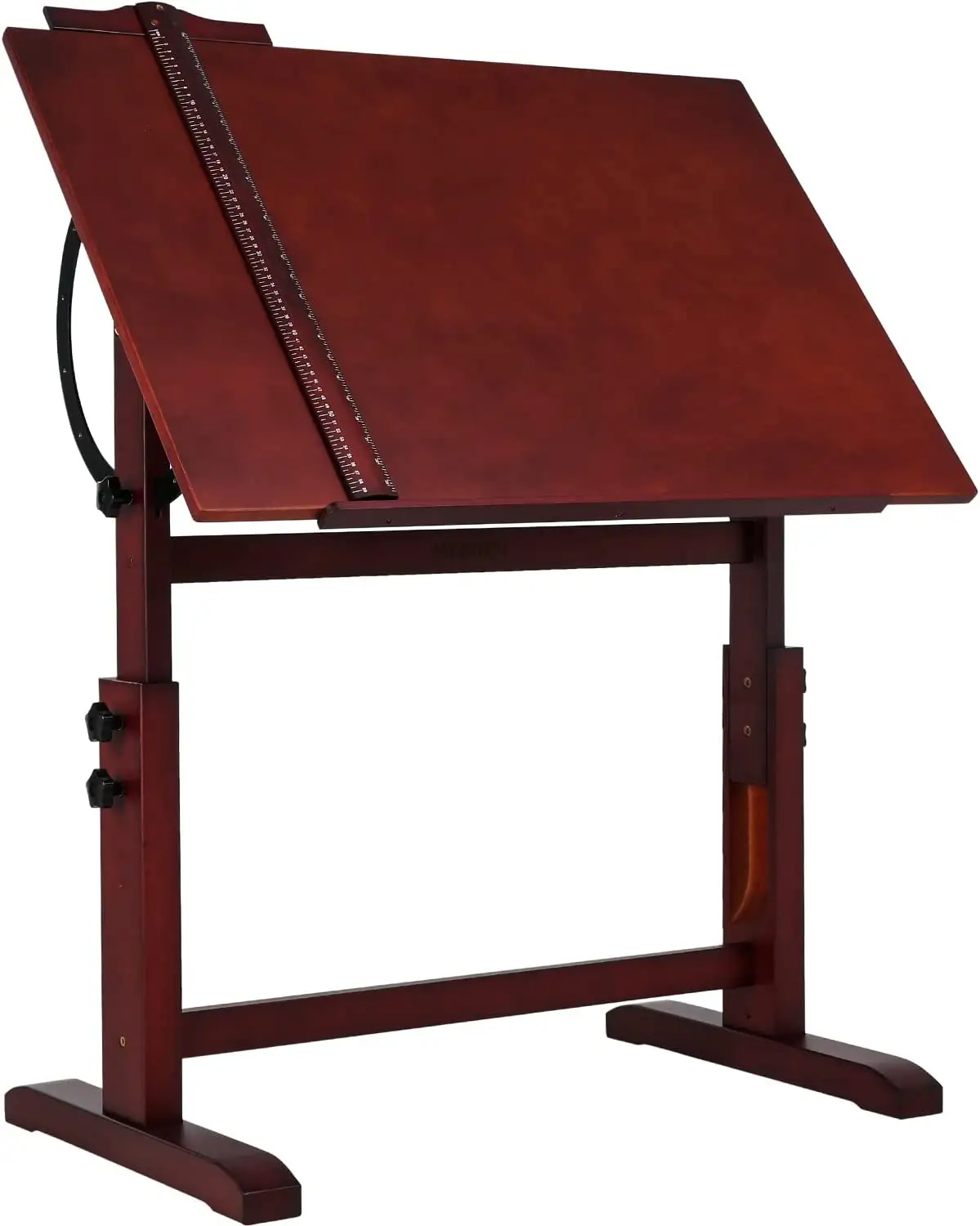 MEEDEN ชุดโต๊ะและสตูลไม้สไตล์วินเทจ,เก้าอี้ล้อเลื่อนและโต๊ะงานฝีมือสำหรับศิลปินปรับความสูงได้