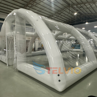 Dôme de piscine gonflable transparent et hermétique pour l'extérieur, abri de piscine pour l'hiver