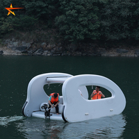 Bateau électrique de luxe, ponton flottant, fête familiale, catamaran gonflable avec moteur