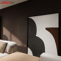 Panneaux décoratifs acoustiques modernes en bois pour studio de musique et restaurant Solution de conception graphique pour décoration murale