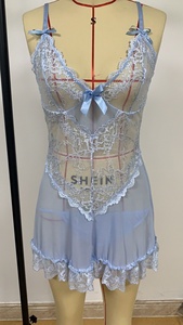 Aliexpress Spot Lace Midnight Glamour - Vestido Halter Sexy, Pijama, Lencería, Disfraces Sexys - Product Image 6