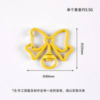 Pendentif porte-clés en alliage de zinc coloré en forme de nœud papillon avec fermoir à ressort, accessoires de bricolage pour bijoux, quincaillerie pour anneaux ouverts, pour sacs et porte-clés