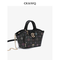 Sac à main de luxe discret pour femme 2026 SS, sac messager noir coloré à monogramme avec garniture en PU, mini porte-monnaie détachable, vente en gros