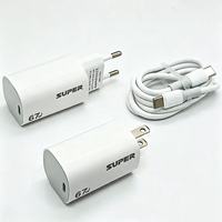 Cargador Rápido USB C de 67W con Enchufe EU/US para Xiaomi, Carga Turbo USB Tipo C PD, Cargador Rápido de 67W para Teléfono Móvil, Adaptador de Viaje USB-C