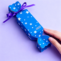 Boîte-cadeau d'anniversaire de mariage d'artisanat en carton de Noël de pièce basse rouge pour les fêtes de Noël-Boîtes en papier gaufrage stratification mate