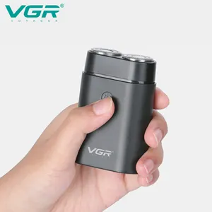 VGR V-341 Twin Rotary Heads Floating Shaving Machine Portable Waterproof Electric Foil Shaver Razor For Men