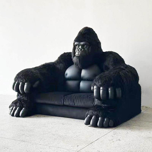 <span class=keywords><strong>Canapé</strong></span> moderne VOXHOME en forme d'animal, <span class=keywords><strong>canapé</strong></span> monstre King Kong Gorille pour salon, possibilité de personnalisation en cuir véritable, <span class=keywords><strong>canapé</strong></span> 2 places - Product Image 2