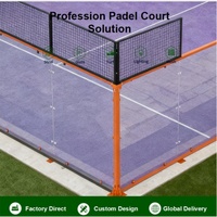 Cancha de Pádel Panorámica de Acero Resistente con Logotipo Personalizado a Color, de Calidad de Fábrica y con Garantía de Durabilidad, Nueva Tendencia en Deportes y Ejercicio