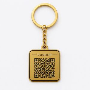 Porte-clés personnalisé avec code QR gravé, logo personnalisé, style professionnel, cadeau promotionnel d'entreprise, porte-clés d'entreprise - Product Image 3