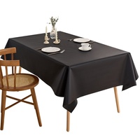 Nappe de table rectangulaire moderne de haute qualité, couleur unie, 140*180cm, imperméable, anti-taches, lavable, 6 pieds, pour table à manger, tapis de table basse