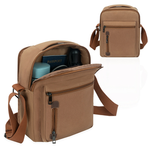 Borsa a tracolla in tela da <span class=keywords><strong>uomo</strong></span> alla moda borsa Messenger in tela Casual tracolla portafoglio passaporto Mini pacchetto a tracolla - Product Image 4