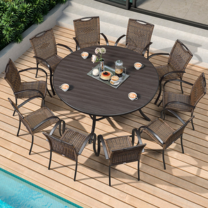 Jardín <span class=keywords><strong>bistro</strong></span> 4 plazas cojines gruesos de mimbre al aire libre Mesa Redonda taburete bar muebles - Product Image 3