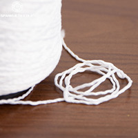 Fil fantaisie blanc froissé texturé en crêpe, fil doux et bosselé pour tricot, crochet, pull, écharpe, textile de maison