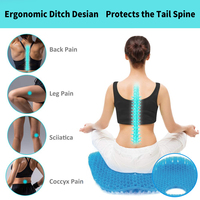 Haute qualité Tpe remplissage ergonomique Gel coussin de siège décor à la maison lavable respirant nid d'abeille siège de voiture canapé coussins