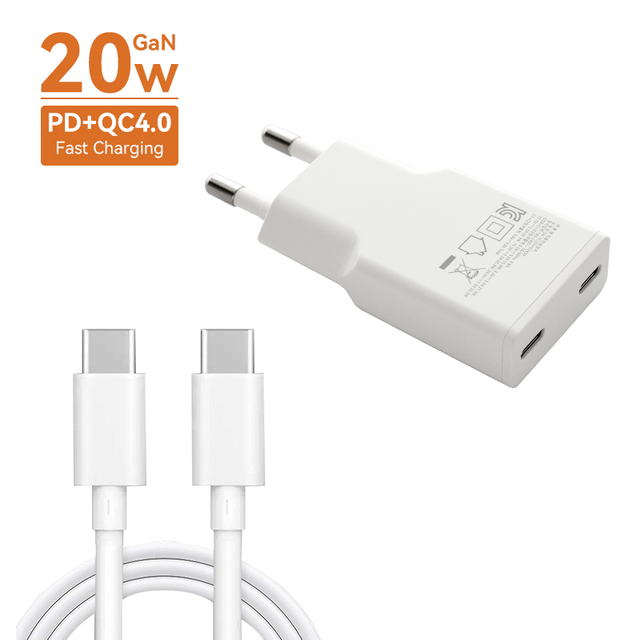 Universal GaN Technology 20watt Usb c Adapter 20w Europe Charger 20w Original for Apple