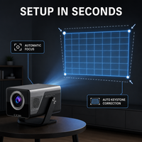 X7 AR Nouveau projecteur LED vidéo autofocus pour home cinéma 1920x1080P Android 14 WiFi 6 LCD portable de poche 650ANSI