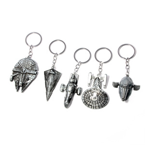 Porte-clés en alliage métallique personnalisé 2025 avec logo robot <span class=keywords><strong>BB8</strong></span> mignon, bijou de luxe à succès sur le thème de la guerre des étoiles, bouclier spatial, pour Halloween - Product Image 4