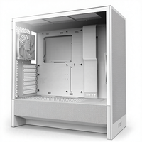 Boîtier PC de jeu NZXT H5 Flow 2024 compact ATX Mid-Tower, flux d'air élevé, 2 ventilateurs 120 mm, support de radiateur frontal 360 mm/supérieur 240 mm, câble