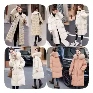 2024 new winter women jacket short big fur collar duck down jacket casual loose lightweight warm fur down jacket for women i