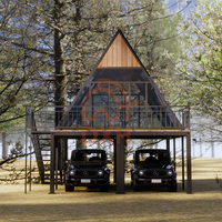 Maison de plage économique de luxe, préfabriquée, modulaire, pliable, en forme de triangle, résistante aux ouragans, prête à l'emploi