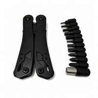 Cadeau d'entreprise, pince multifonction noire, logo personnalisé, OEM, outil multifonction d'extérieur, vente en gros