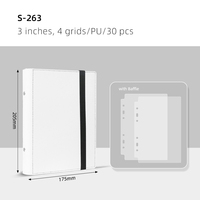 Carpeta para Tarjetas Coleccionables de PP con 4 Bolsillos, Álbum para Fotografías, Porta Tarjetas para Fotografías de Kpop y Tarjetas Deportivas