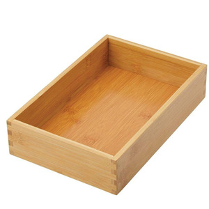 Organizzatore Classico Semplice in Bambù per Cassetti e Scrivania, <span class=keywords><strong>Dimensioni</strong></span> 26.7x16.5x6.4cm, per Ufficio, Cucina, Casa, Bagno - Product Image 1