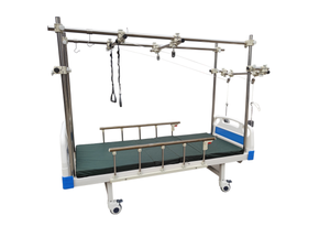 Cama de hospital manual certificada ISO con función de vibración doble o triple de tracción ortopédica de energía multicinética - Product Image 6