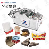 Fully Automatic Disposable Take Away Tray Food Boxes Making Machines Triangle Pizza Box Forming Machine