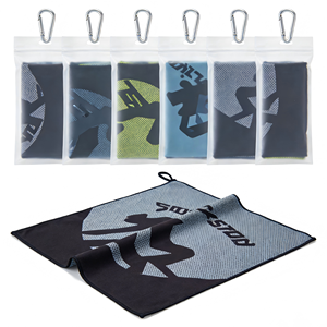 Serviette de sport en microfibre personnalisée de haute qualité avec logo imprimé, douce, pour le golf, les voyages, réutilisable, séchage rapide pour le cyclisme - Product Image 1