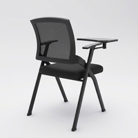 Chaise de formation avec tablette d'écriture, combo bureau-chaise pour étudiant, chaise de conférence pliable, chaise de bureau pour salle de réunion, design minimaliste