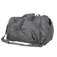 Sac fourre-tout de voyage unisexe noir avec logo personnalisé, fermeture éclair grande taille, motif lettres, pour chaussures de sport, week-ends, trekking élégant