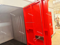 Conteneur de stockage modulaire extérieur en acier, pliable, avec porte, plusieurs tailles disponibles