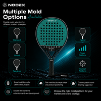Raquette de padel NODEX de haute qualité en fibre de carbone 18K en forme de diamant, 3D, à friction