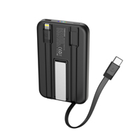 Tragbare Ladegeräte Magsaferred 15W 5000mAh Schnelles Laden Ultradünne Magnetische Kabellose Powerbank-Halterung mit Doppelkabeln für iPhone