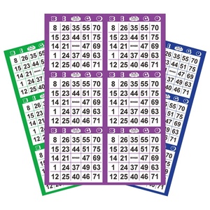 Popular Various Colors Design Card Bingo Game Art Paper Screen Printing - Product Image 1