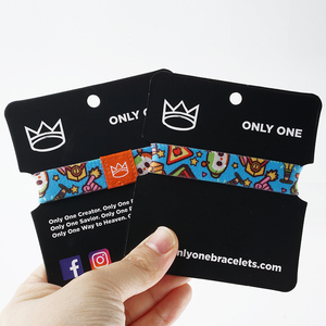 Sublimación personalizada con estampado de dibujos animados, correa de muñeca de alta elasticidad, pulsera elástica de poliéster <span class=keywords><strong>RIFD</strong></span> para niña - Product Image 5