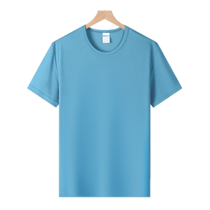 Vente en gros OEM Impression personnalisée 100% polyester T-shirts de course à sec pour hommes Séchage rapide T-shirts de sport blancs unis tricotés vierges - Product Image 2