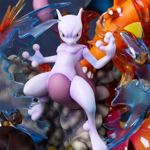 Figurine d'action Pokémon avec Mewtwo, Charizard, Blastoise, Venusaur et Pikachu, modèle de collection avec effet lumineux - Product Image 4