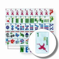 Ensemble de Mahjong Américain de Luxe Ludique pour Club de Plage, Bleu Nacré, 160 Tuiles, 1,42 Pouces, Gravé Double Face, Portable pour Fête