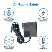 Chargeur secteur pour ordinateur portable 65W 20V 3.25A DC 4.5 3.0mm avec coque carrée, compatible avec HP Pavilion EliteBook ProBook Business Notebook