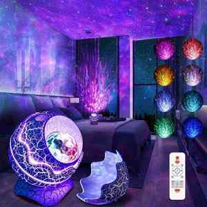 Dinosaur <b>Egg</b> Crack Transparent Galaxy Projector Atmosphere Night Light Speaker White Noise - Product Image 4