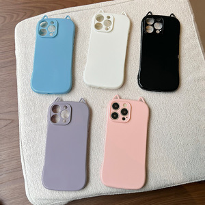 Funda de teléfono personalizada con logo, al por mayor, con orejas de gato, a prueba de golpes, para iPhone 17 16 15 14 13 12 11 Pro Max XS XR Mini Plus - Product Image 3