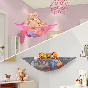 Hanging Storage <b>Nets</b> Kids Macrame Jumbo Doll Room Corner Organizer Mesh Decoration Animal Toy Storage Hammock With LED Light - Product Image 2