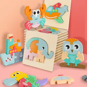 Лидер продаж, рекламная деревянная головоломка, 3D Животные, подходящая образовательная игрушка