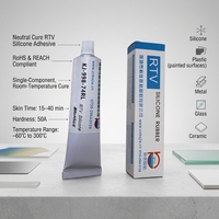 Colle silicone neutre RTV KEJIA KJ-998-74RL rouge, non liquide, haute température, résistante aux intempéries, résistance 300°C, certifiée ROHS