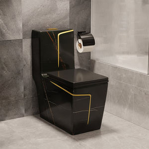 Customizable Sanitary Ware <strong>Bathroom</strong> Water Closet Black Marble Ceramic Toilet Bowl Toilet <strong>Bathroom</strong> Square One Piece Toilet - Product Image 2