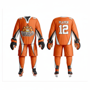 Nouveau design d'uniforme de hockey sur glace couleur personnalisé imprimé par sublimation uniforme de hockey sur glace léger à vendre - Product Image 1